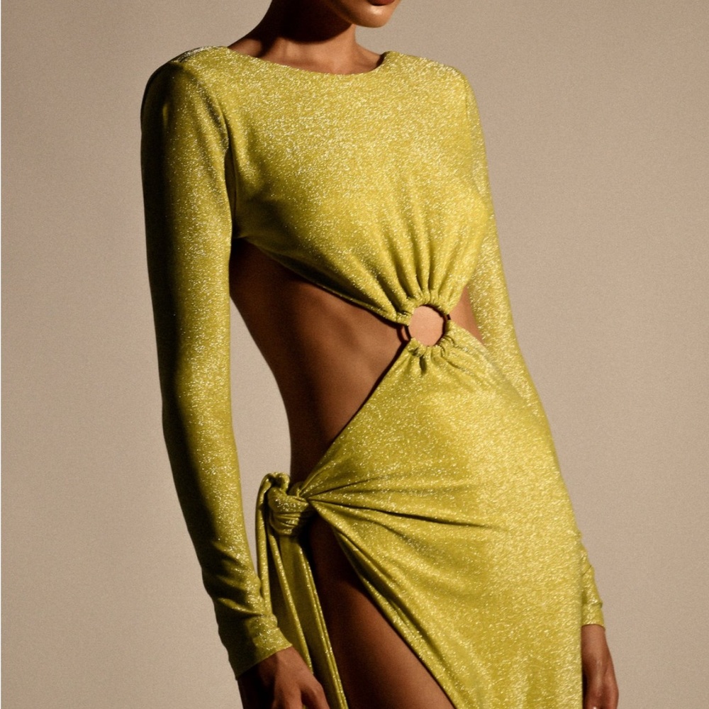 meshki christina backless maxi wrap dress